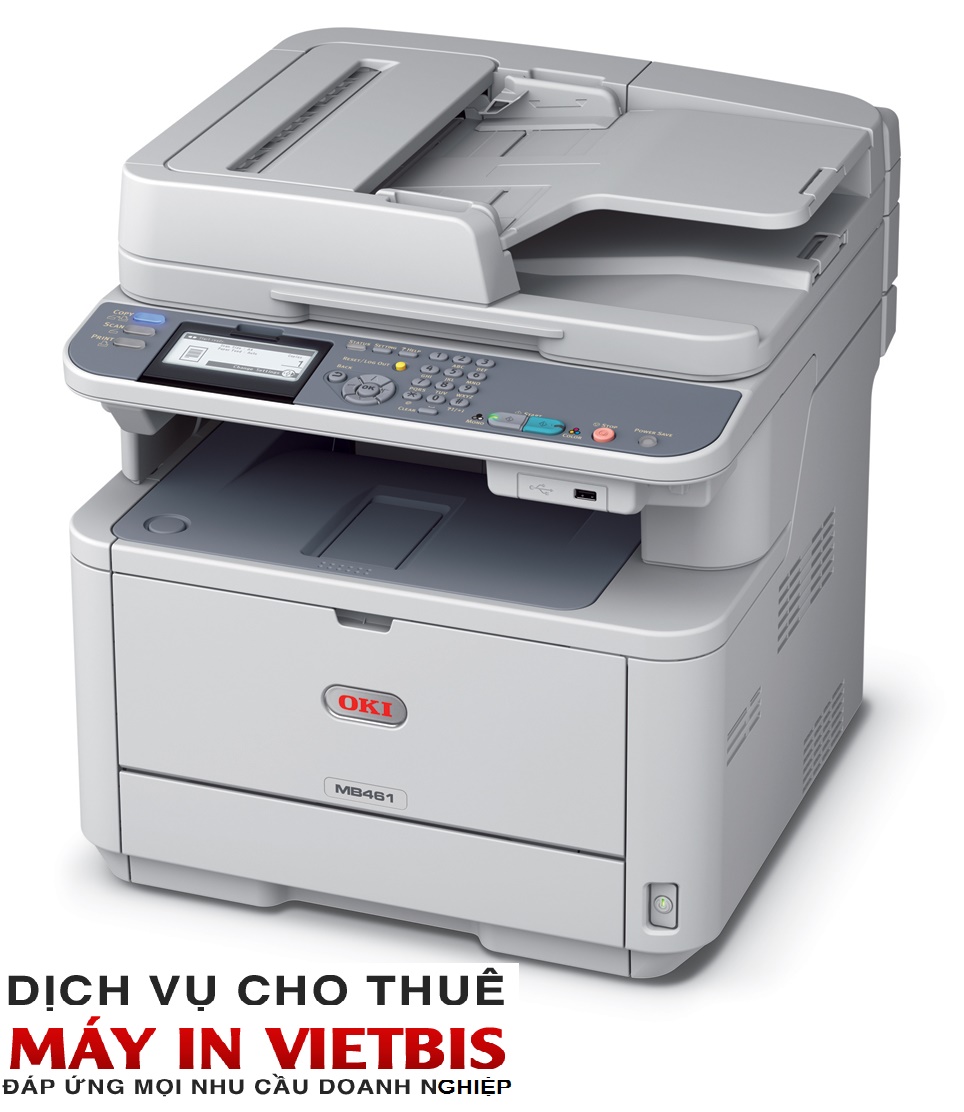 Cho thuê máy in đa năng Oki MB461dn: In - Scan-Copy-Tự động 2 mặt