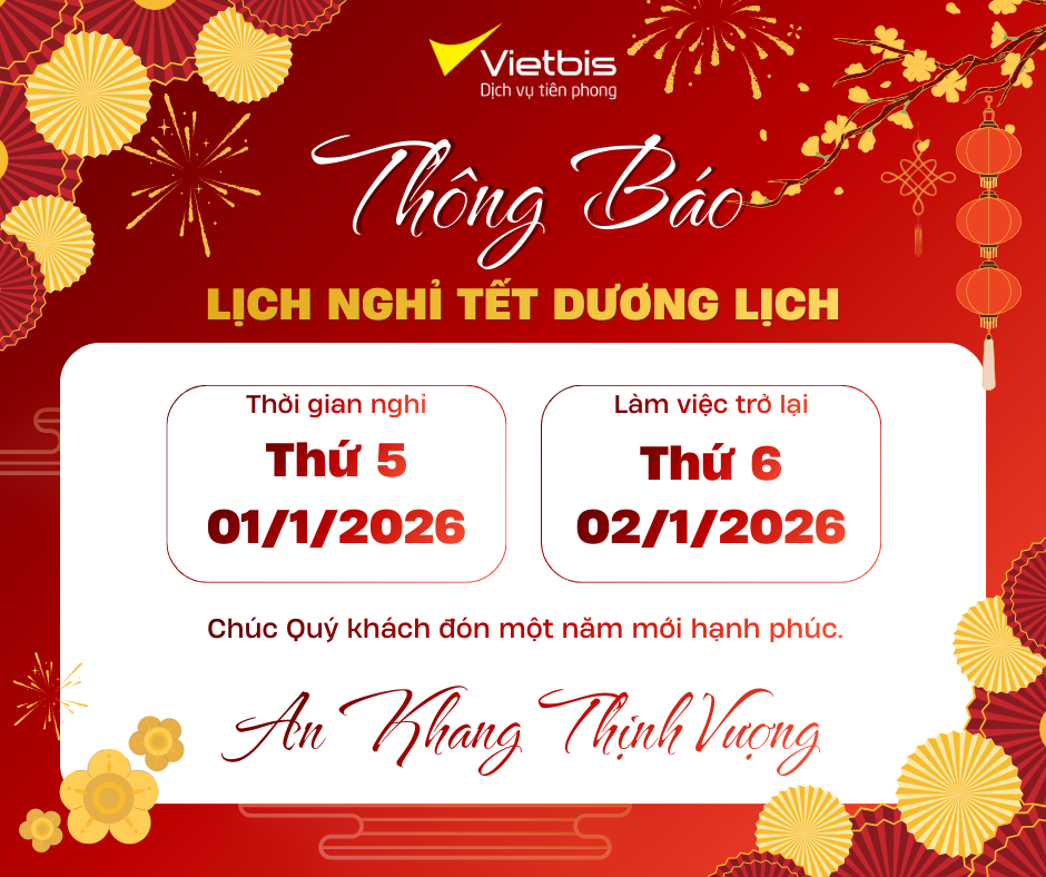 Thông báo nghỉ Tết dương lịch 2026