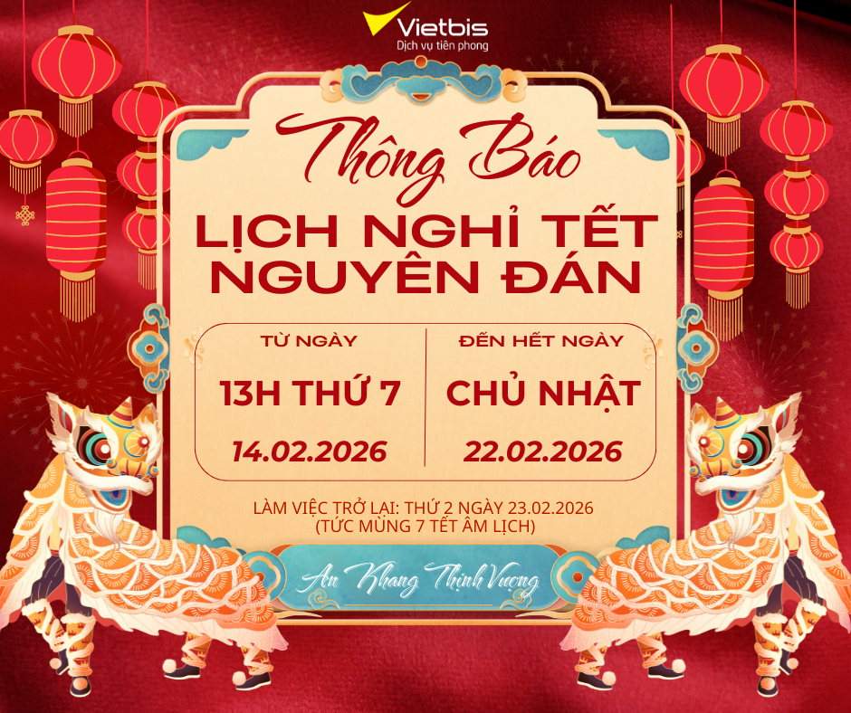 Thông báo nghỉ Tết Nguyên Đán Bính Ngọ năm 2026
