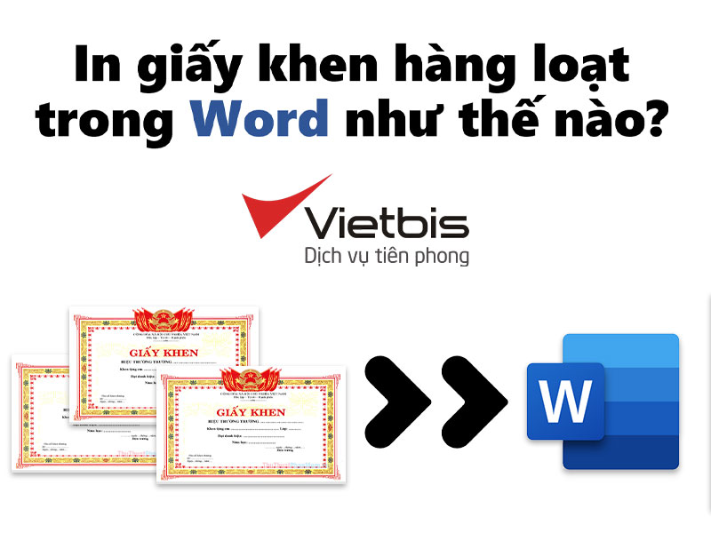 In giấy khen hàng loạt trên Word như thế nào?