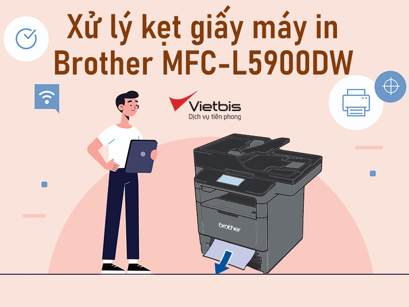 Xử lý kẹt giấy máy in Brother MFC-L5900DW