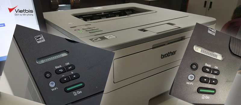 Cách kiểm tra lượng mực ở máy in Brother HL-B2080dw, B2000D