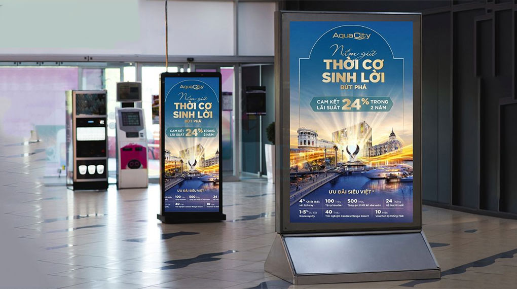 Cho thuê Standee điện tử màn hình cảm ứng 43 - 65 inch