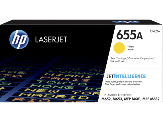 Mực in laser màu HP 655A Yellow Original LaserJet Toner Cartridge (CF452A)