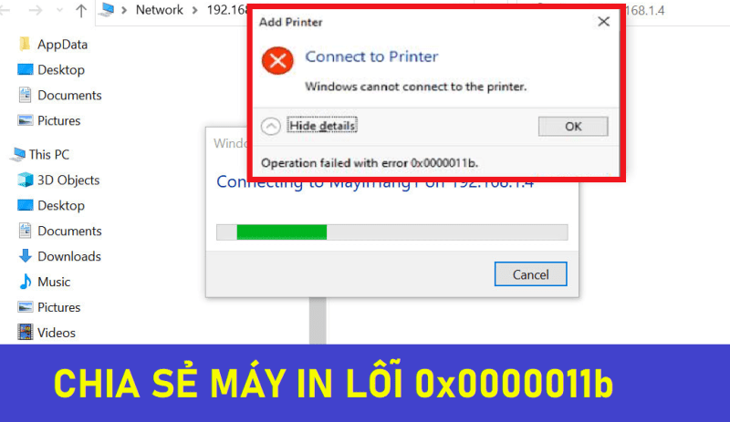 Xử lý lỗi 0x0000011b khi kết nối máy in trên mạng nội bộ
