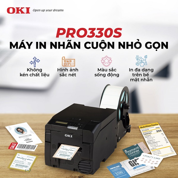OKI Pro330S máy in tem nhãn mang lại hiệu quả kinh doanh cao