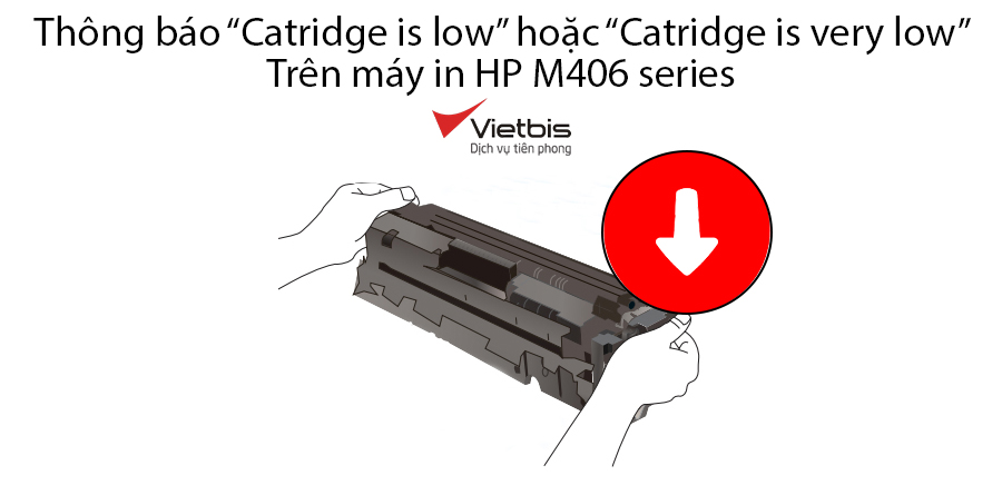 Thông báo Cartridge is low hoặc Cartridge is very low trên máy in HP M406 series