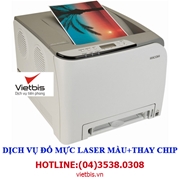 Đổ mực laser màu máy in Ricoh SP C240DN