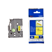 Nhãn TZe siêu dính - Chữ đen trên nền vàng 18mm