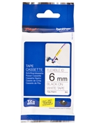 Nhãn TZe siêu dẻo - Chữ đen trên nền trong 6mm