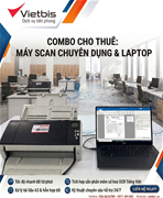 Cho thuê combo máy scan A3 Ricoh fi-7460 kèm laptop
